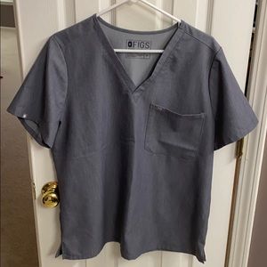 Figs single pocket scrub top